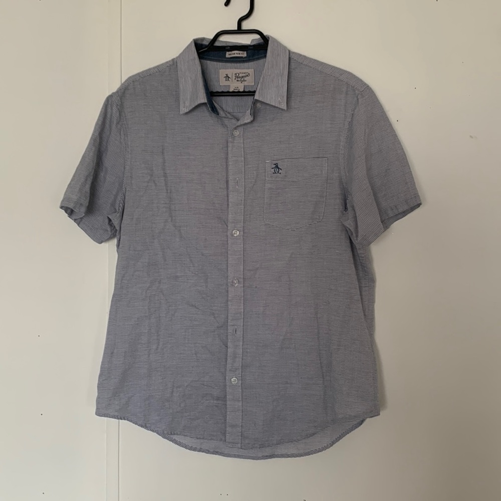 Original Penguin striped short sleeve button up